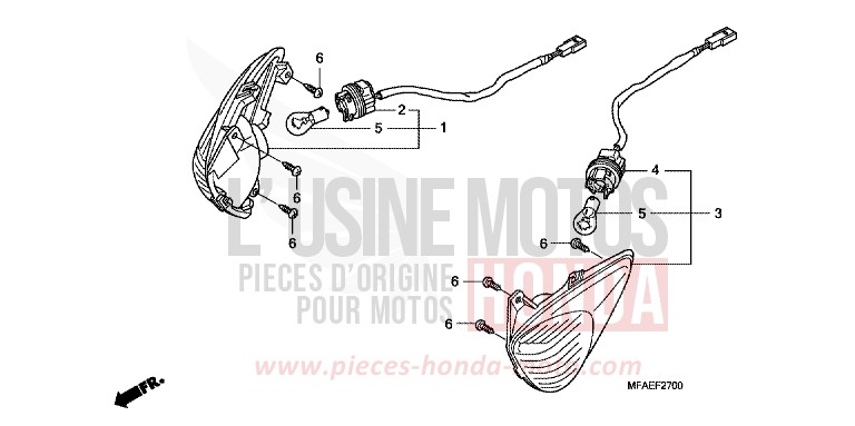 WINKER for CBF1000 ABS PEARL COOL WHITE (NHA16) from 2010